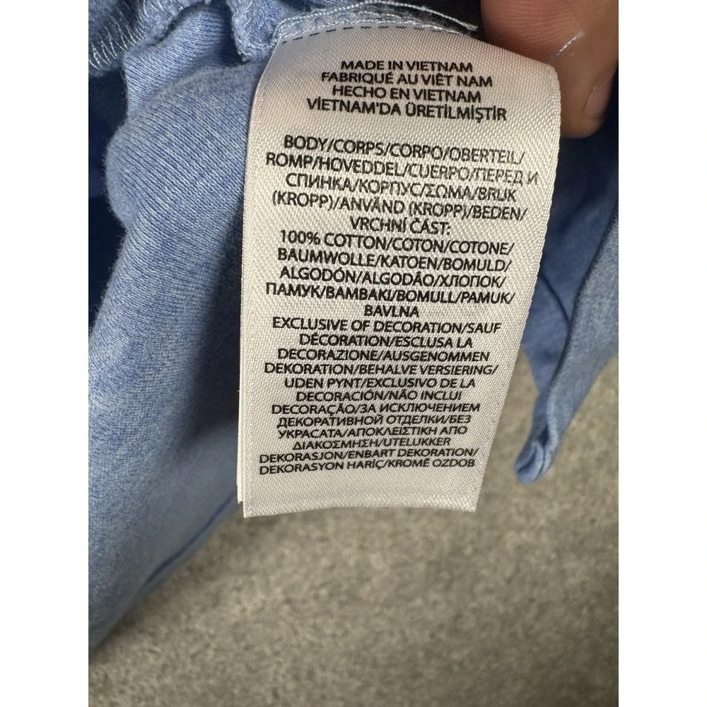 Polo Ralph‎ Lauren Men's XL Henley Heather Blue Classic fit L/S Flesh pony Boxy